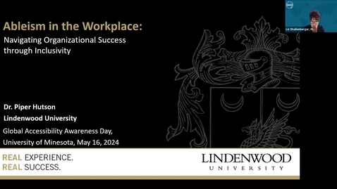 Thumbnail for GAAD 2024 - B1: Ableism in the workplace: navigating organizational success through inclusivity - Piper Hutson