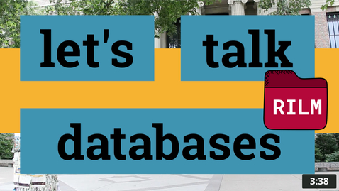Thumbnail for Let's talk databases: RILM Abstracts of Music Literature with Full Text