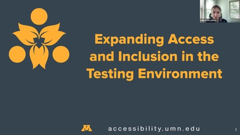 Thumbnail for entry Expanding Access and Inclusion in the Testing Environment