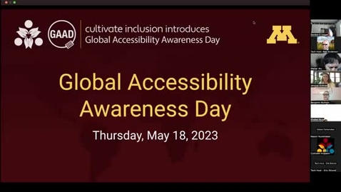 Thumbnail for GAAD 2023 - B1: Teachers and students working together to amplify accessibility - Panel Discussion