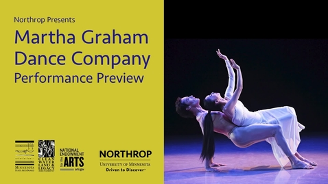 Thumbnail for entry Martha Graham Dance Company Performance Preview
