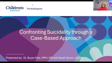 Thumbnail for Confronting Suicidality through a Case-Based Approach (January 27th, 2026)