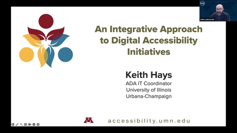 Thumbnail for GAAD 2024 - C1: An integrative approach to digital accessibility initiatives - Keith Hays