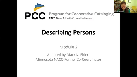 Thumbnail for NACO Training Session 2: Describing Persons