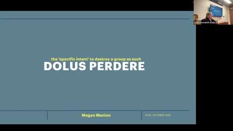 Thumbnail for ICGC Colloquium Series: Megan Manion, October 17, 2025