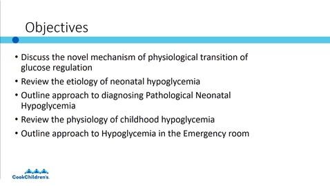 Thumbnail for &quot;Update on Neonatal and Childhood Hypoglycemia&quot; with Paul Thornton MB, BCh, MRCPI