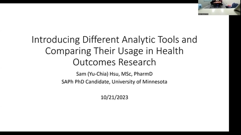 Thumbnail for [Skill Workshop] Introducing Different Analytical Tools and Comparing Their Usage in Health Outcomes Research_1027_2023