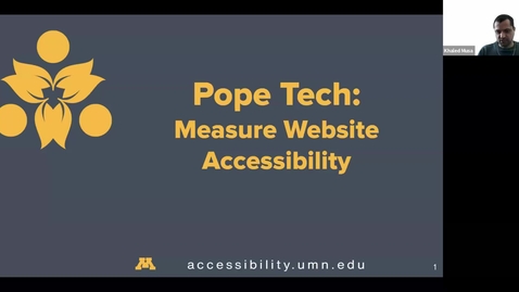 Thumbnail for entry Pope Tech: Measure Website Accessibility