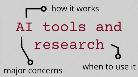 Thumbnail for AI tools and research