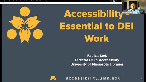 Thumbnail for entry Accessibility - Essential to DEI Work