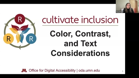Thumbnail for Color, contrast, and text considerations