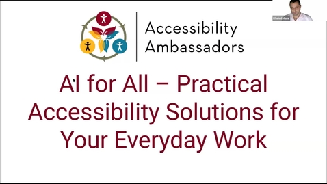 Thumbnail for AI for All – Practical Accessibility Solutions for Your Everyday Work