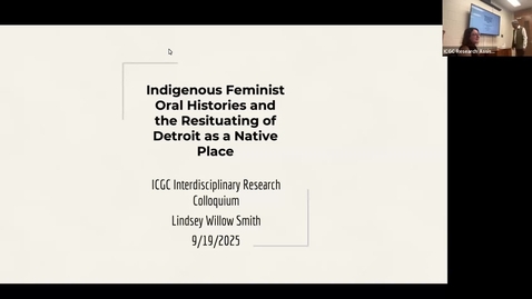 Thumbnail for ICGC Colloquium Series: Lindsey Willow Smith, September 19th, 2025