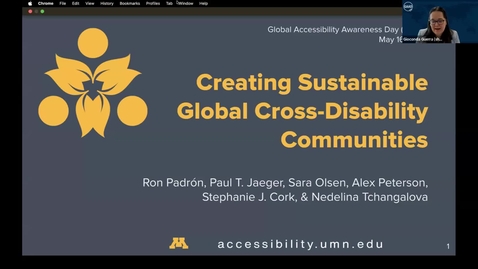Thumbnail for GAAD 2024 - C2: Creating sustainable global cross-disability communities - Panel