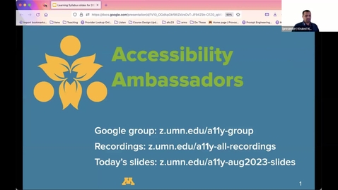 Thumbnail for entry Finalizing Your Learning-Centered Accessible Syllabus