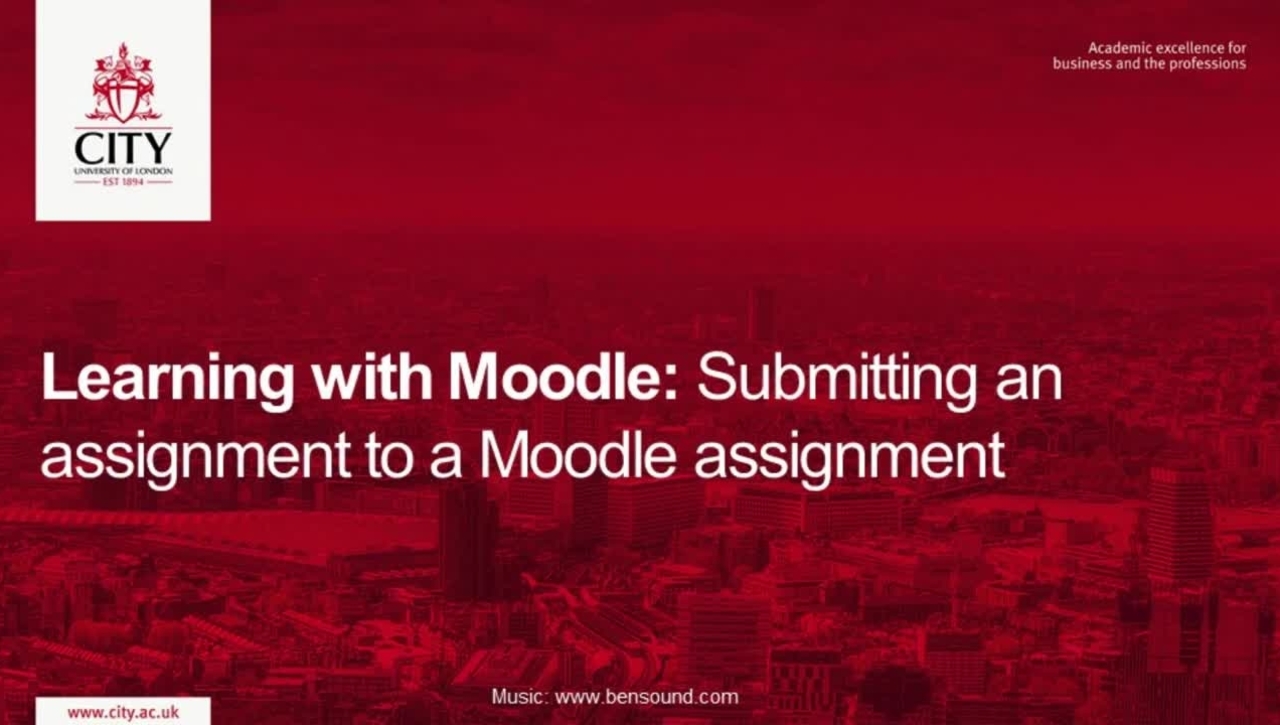 Learning with Moodle: Submitting an assignment to a Moodle Assignment. 