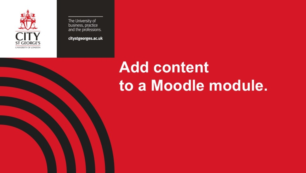 Add content to Moodle