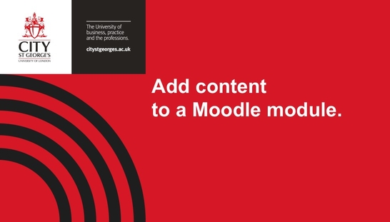 Add content to Moodle