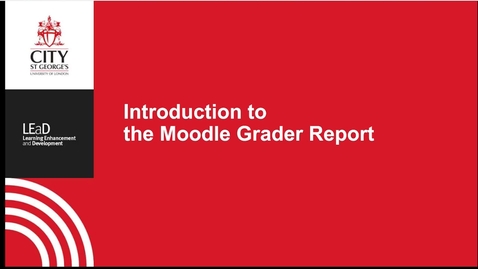 Thumbnail for Workshop: Introduction to Moodle Grader Report