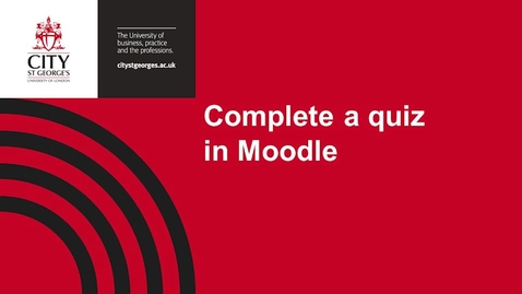 Thumbnail for Quiz: Completing a Moodle Quiz