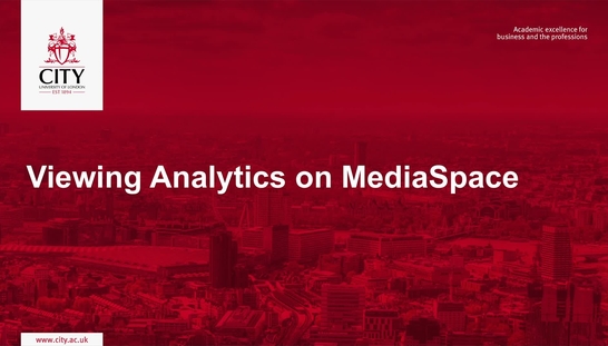 Viewing Analytics on MediaSpace