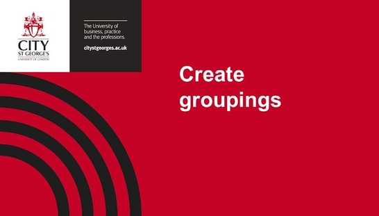 Create Groupings