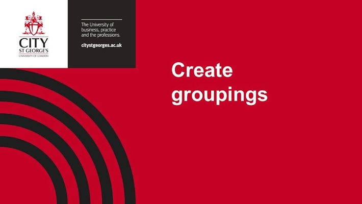 Create Groupings