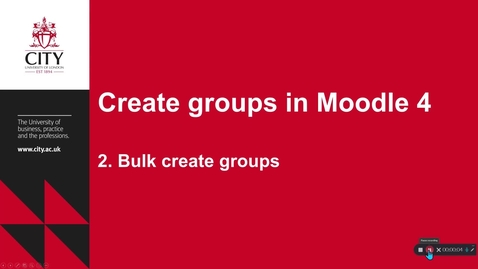 Thumbnail for entry Bulk create groups