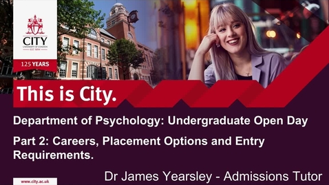 Thumbnail for Psychology - Careers, Placements, and Entry