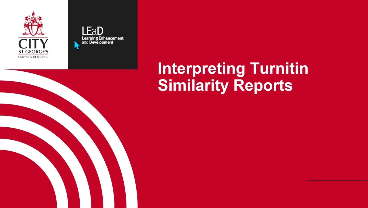 Interpreting Turnitin Similarity Reports