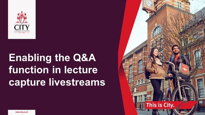 Enable the Q&amp;A function in Lecture Capture Livestream