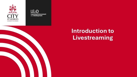 Thumbnail for Introduction to Livestreaming, Moodle 4