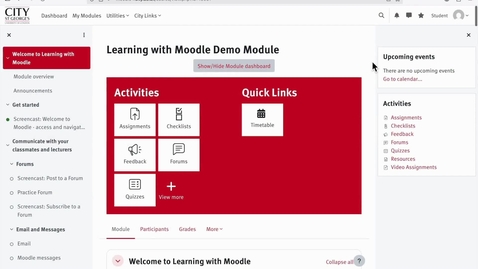 Thumbnail for Welcome to Moodle 4 (Students)