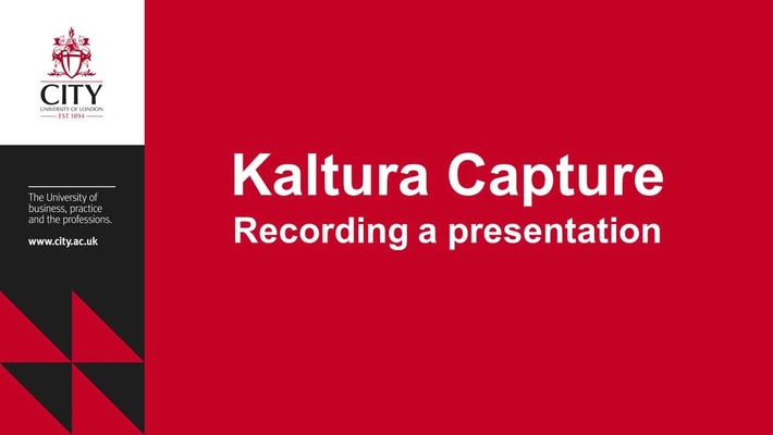 Create a recording using Kaltura Capture