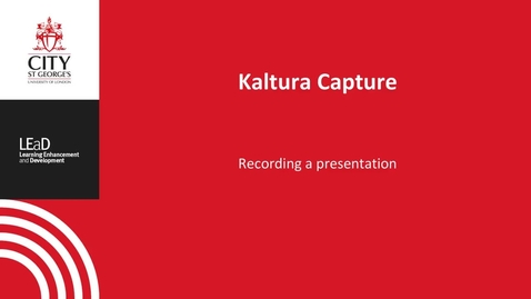 Thumbnail for Create a recording using Kaltura Capture
