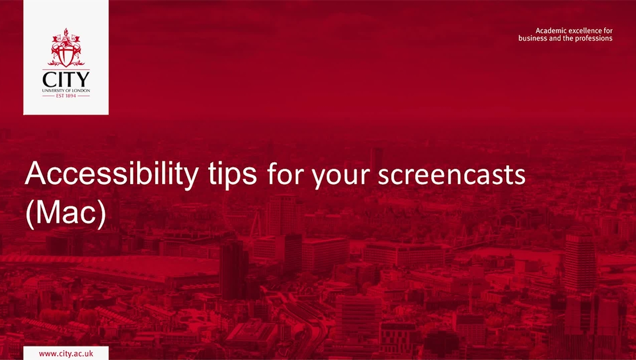 Accessibility Tips for your Screencasts (Mac)