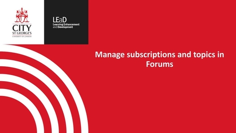 Thumbnail for Manage subscriptions and topics in Forums