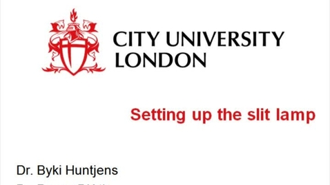 Thumbnail for Slit lamp set up (no audio)