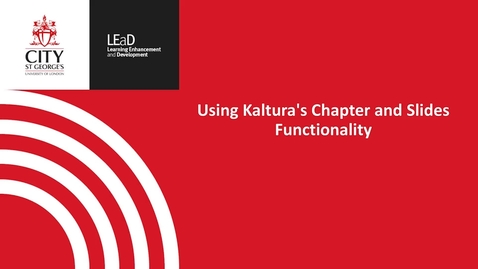 Thumbnail for How to Create Chapters and Slides in MediaSpace Screencast