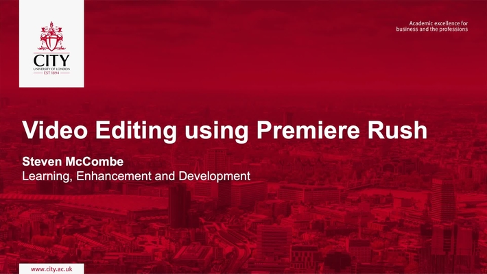 Video Editing using Premiere Rush