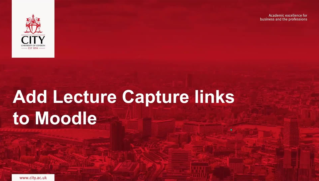 Add lecture capture links to your Moodle module