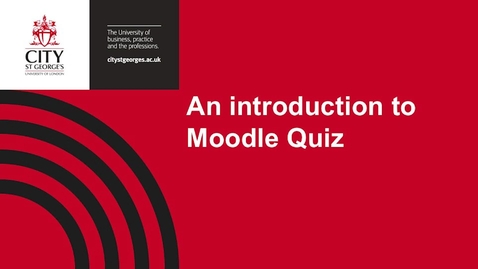 Thumbnail for Introduction to Moodle Quiz
