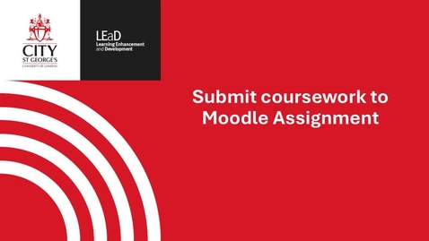 Thumbnail for Submit coursework to Moodle Assignment