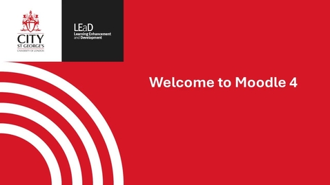 Thumbnail for Welcome to Moodle 4 (Students)