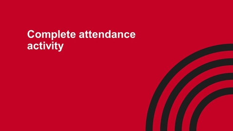 Thumbnail for Complete Attendance activity