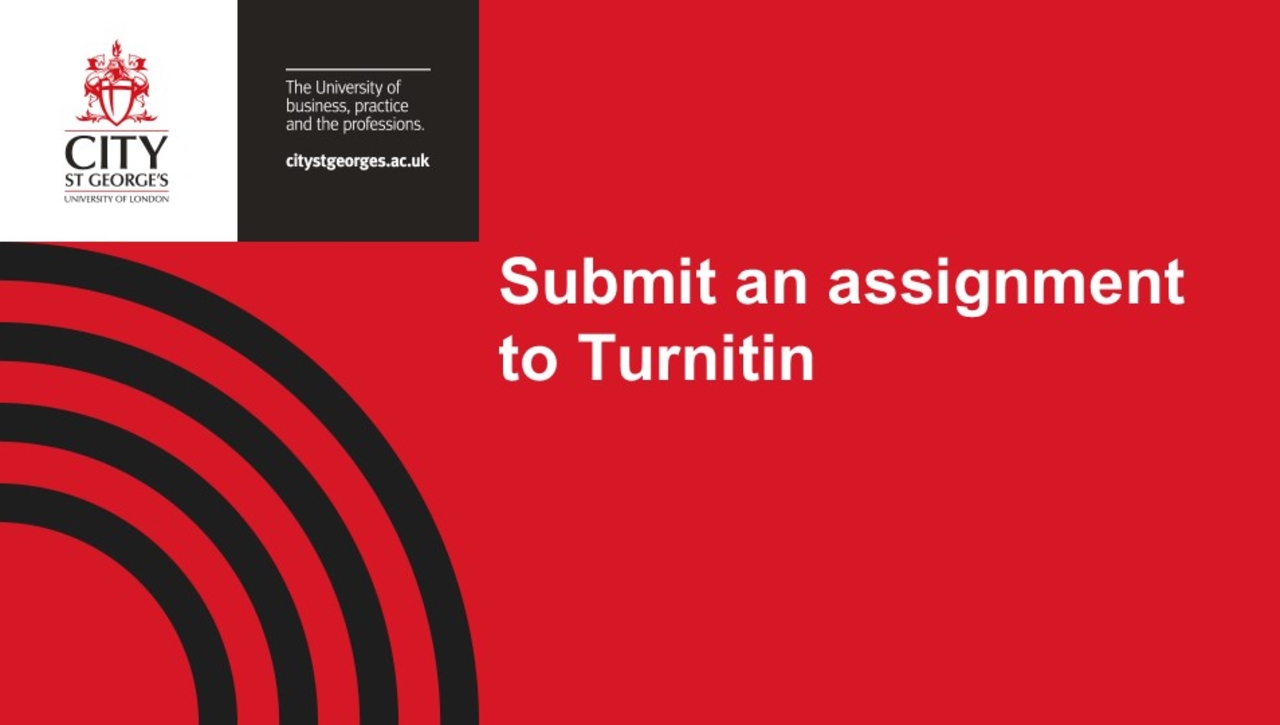 Submit an assignment to Turnitin 