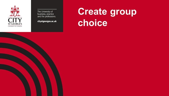 Create a group choice
