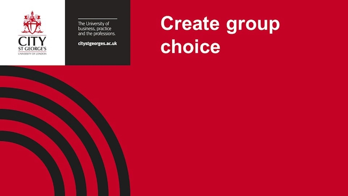 Create a group choice