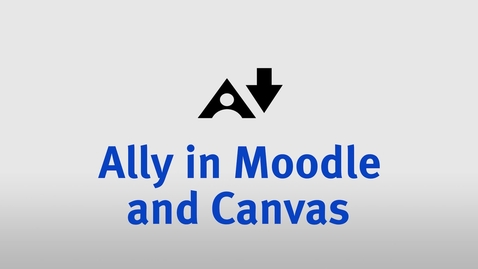 Thumbnail for Ally in Moodle and Canvas