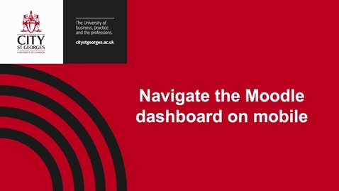 Thumbnail for Navigate the Moodle dashboard on a mobile